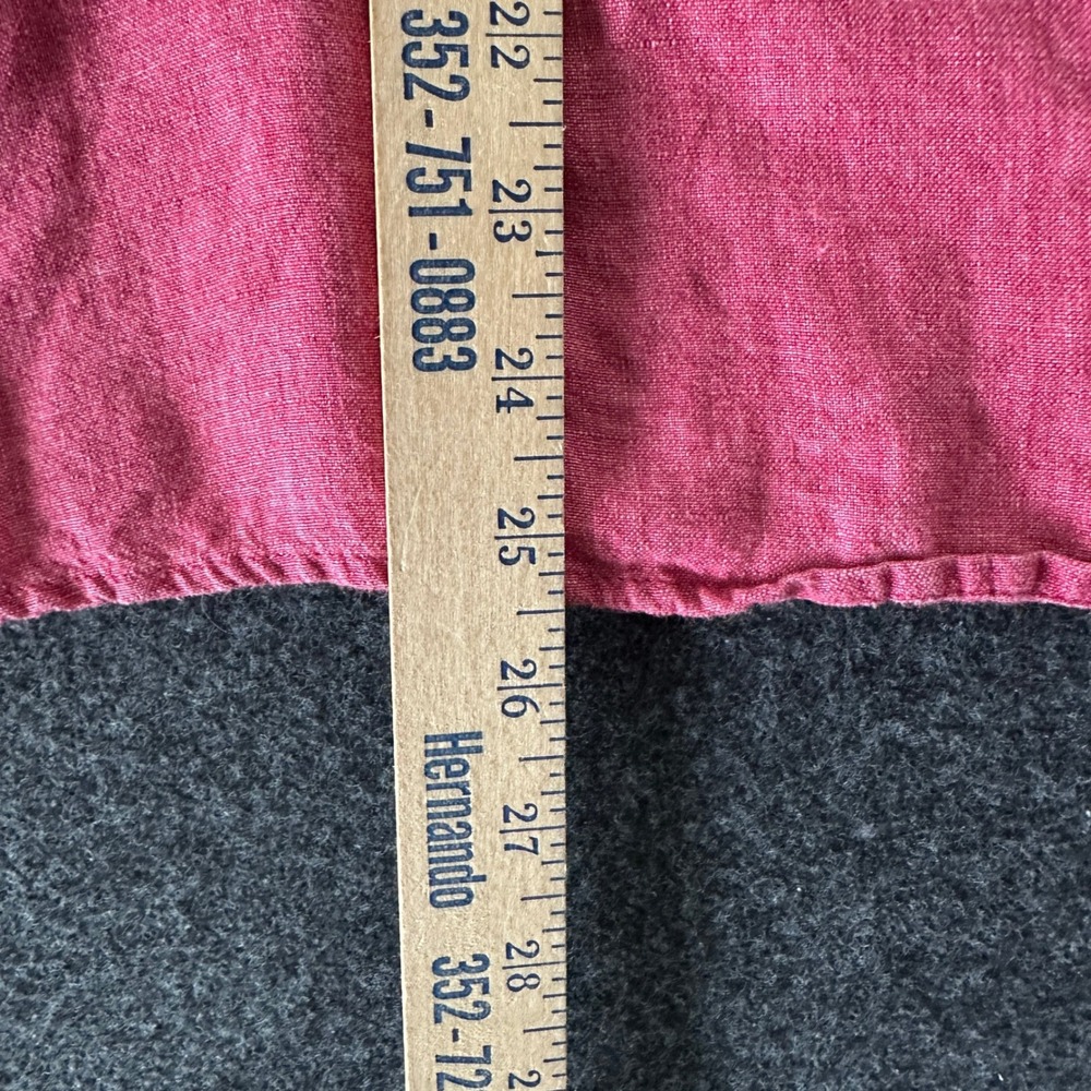 Eileen Fisher Raspberry Pink Organic Linen Mandarin Collar Button Up Shirt XL - Picture 6 of 6